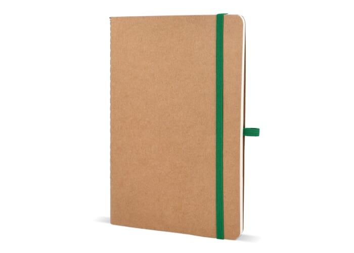 Carnet A5 personnalisable en papier kraft Vert 